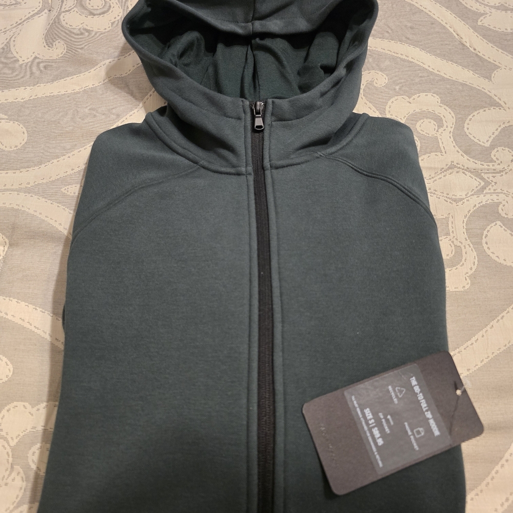 Dark Green Zip-Up Hoodie